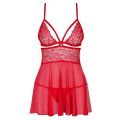 NUISETTE BABYDOLL 838-BAB-3 ROUGE - OBSESSIVE 