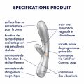 VIBROMASSEUR RABBIT HOT LOVER SILVER CONNECTÉ - SATISFYER 
