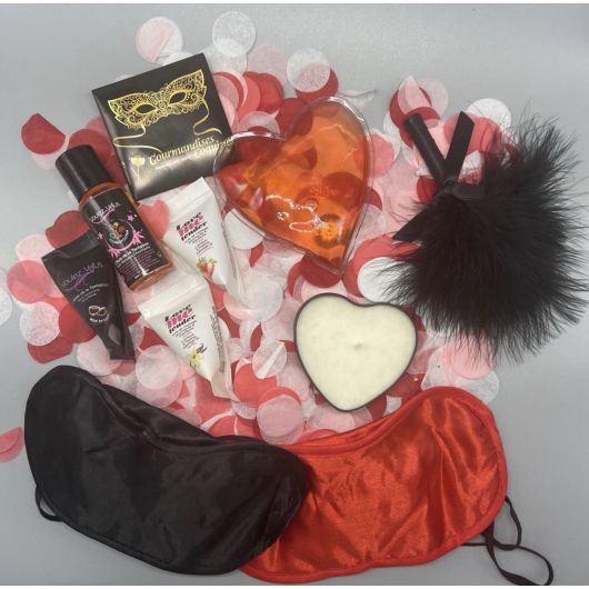 COFFRET MASSAGE SENSUEL - GOURMANDISES COQUINES 