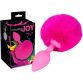 PLUG EN SILICONE ROSE AVEC POMPON - COLORFUL JOY 
