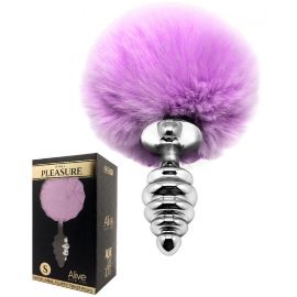 PLUG SMALL AVEC POMPON VIOLET - ALIVE 