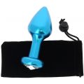 PLUG BIJOU ALUMINIUM BLEU Ø 3.8 CM - 126 GRAMMES