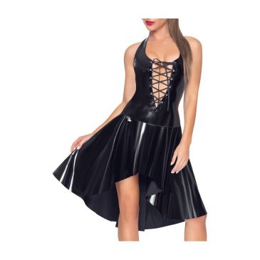 ROBE NOIRE VINYL DRESS BOHEMIA - BLACK LEVEL